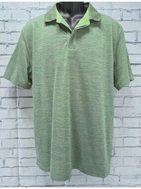 Untuckit Mens Large Green Hannifer Polo Shirt Large Lightweight